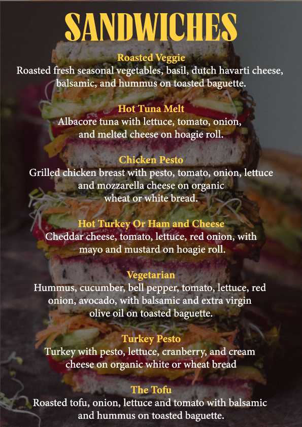 Cafe on the Ave Menu (Updated March 2024)